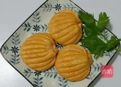 Illustration of how to make pumpkin shell steamed buns 18
