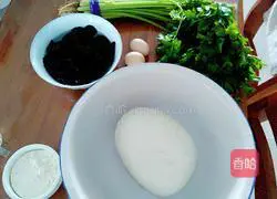 How to make dumplings stuffed with parsley and fungus and egg Illustration of how to do it 1