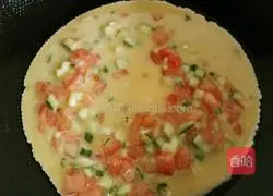 Illustration of how to make tomato egg pancake 6
