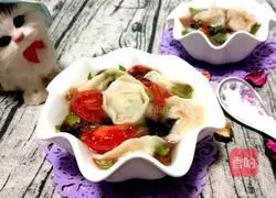 Illustration of how to make celery and pork wontons 14