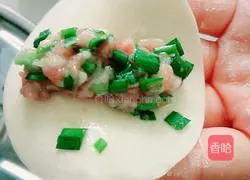 Illustration of how to make leek meat dumplings 8