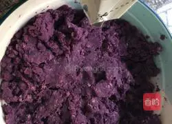 Recipe for Purple Sweet Potato Cake with Sesame and Red Bean Filling 3