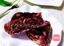 Illustration of how to make purple sweet potato cake 8