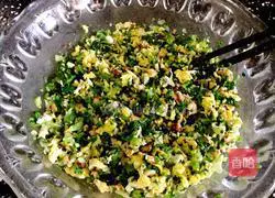 Illustration of how to make vegetarian pot stickers with mushrooms and vegetables 13