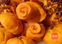 Illustration of how to make pumpkin pattern hair cake 7