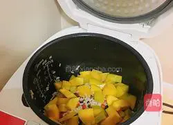 Illustration of how to make squid and pumpkin braised rice (rice cooker) 13