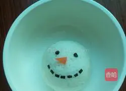 #Christmas#Snowman Illustration of making rice ball bento 7