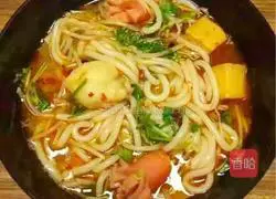 Illustration of how to make homemade rice noodles 8