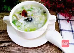 Illustration of how to make preserved egg and lean meat porridge 8