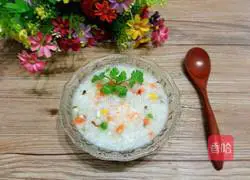 Illustration of how to make mushroom and shrimp porridge 8