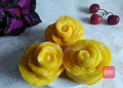 Illustration of how to make pumpkin rose rolls 16