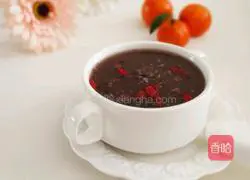Illustration of how to make glutinous rice and black bean porridge 6