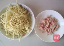 Stir-fried shredded pork Illustration of how to make cakes 1