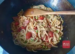 Illustration of how to make cherry tomato and bacon pasta 13