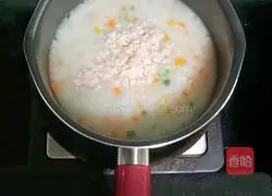 Illustration of how to make shrimp and pea porridge (baby food supplement) 11 