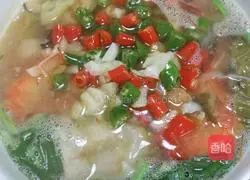 Illustration of how to make spicy and sour seafood rice noodles 17