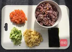 Smoked Salmon Rice Balls - Illustration of Office Lunch Box Recipes 1