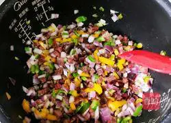 Illustration of how to cook sausage and rice 11