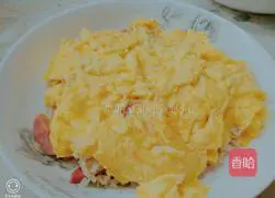 Illustration of making omelet rice with liquid heart 5