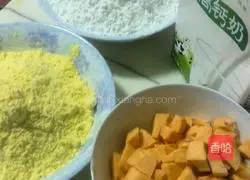 Illustration of how to make corn steamed buns 1