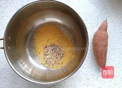 Illustration of how to make sweet potato, millet and quinoa porridge 2