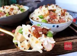 Illustration of how to make braised rice with king oyster mushroom and sausage 16