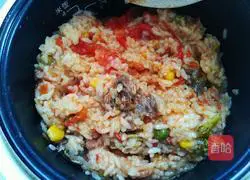 Illustration of how to make tomato assorted braised rice 10