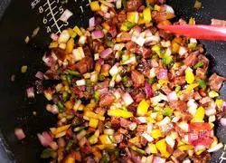 Illustration of how to cook sausage and rice 18