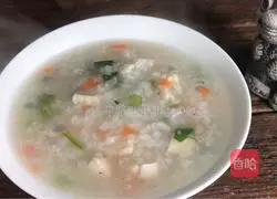 Illustration of how to make mushroom and chicken porridge 11