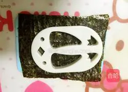 Children Illustration of how to make penguin rice balls 2