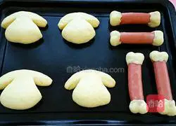 Illustration of how to make a puppy chew a bone burger 13