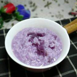 Purple sweet potato porridge