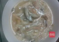Illustration of how to make mushroom and chicken porridge 4