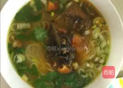 How to make mushroom and chicken soup noodles Illustration 6