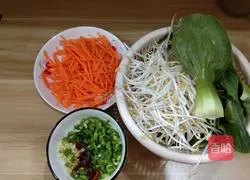 Illustration of vegetarian fried rice noodles 2
