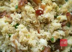 Illustration of how to make preserved meat clay pot rice 9