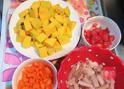 Illustration of how to make squid and pumpkin braised rice (rice cooker) 4