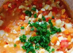 Illustration of how to make tomato, chicken and cheese stir-fried rice 14