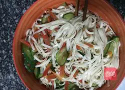 Illustration of how to make green cold noodles 4