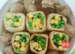 Illustration of how to make colorful boxes of steamed pork ribs 7