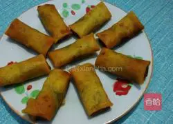 Illustration of how to make fried spring rolls 4