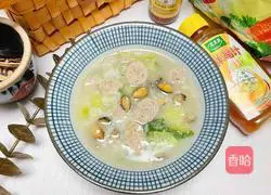 Illustration of how to make fish ball and abalone porridge 14