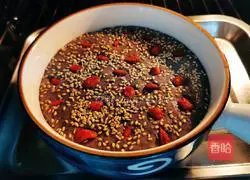 Black Illustration of how to make rice cake 14