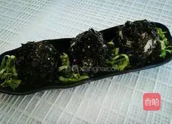 Illustration of how to make Korean rice balls 6