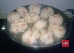 Illustration of how to make ham, green onion, pepper and salt rolls 19