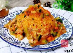 Illustration of how to make Korean squid rice bowl 10