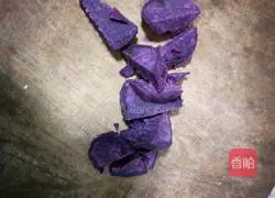 Purple sweet potato and peanut rice paste recipe 7