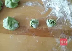 Green rose roll Practice illustration 9