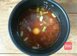 Illustration of how to make stewed rice with potatoes and beans 9