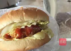 Oliang Chicken Leg Burger Illustration of how to do it 4